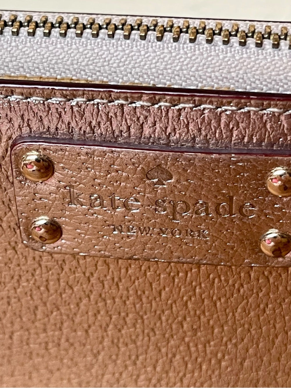 kate spade hard-to-find metallic champagne/rose gold wallet - Picture 5 of 11